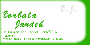 borbala jandek business card